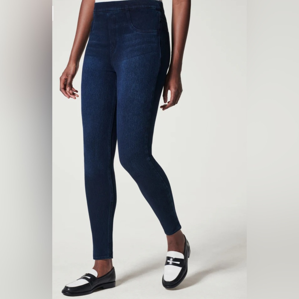 SPANX Jean-ish Ankle Stretch Leggings Dark Wash Women’s Size S - NWOT